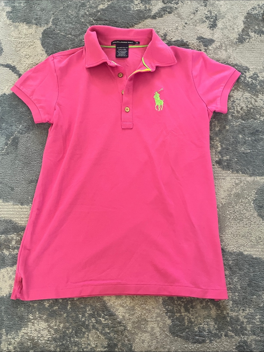 Ralph Lauren Pink Polo with Green Pony
